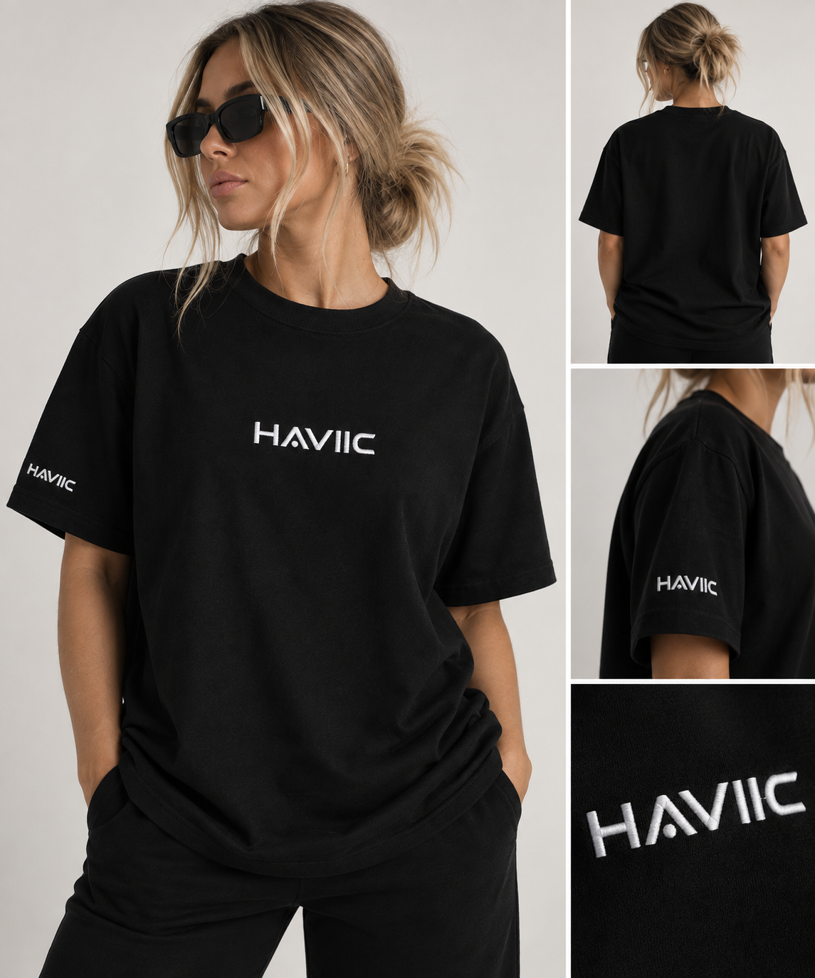 Uni-sex Haviic Black Tee