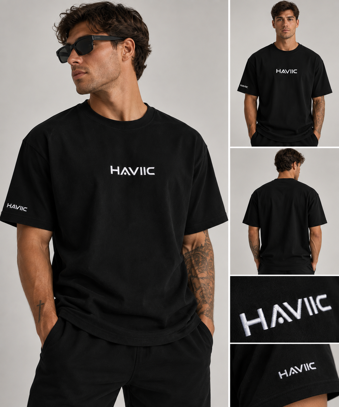 Uni-sex Haviic Black Tee